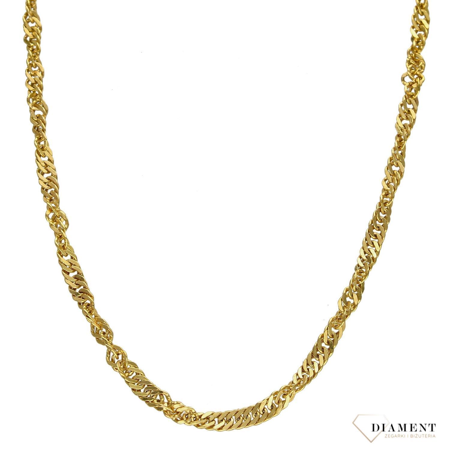 Złoty łańcuszek 585 singapur 3mm DIA-LAN-1146D-585 3mm ✅ Złoty łańcuszek o splocie singapur wykonany z najwyższej jakości złota próby 585 ✅.jpg